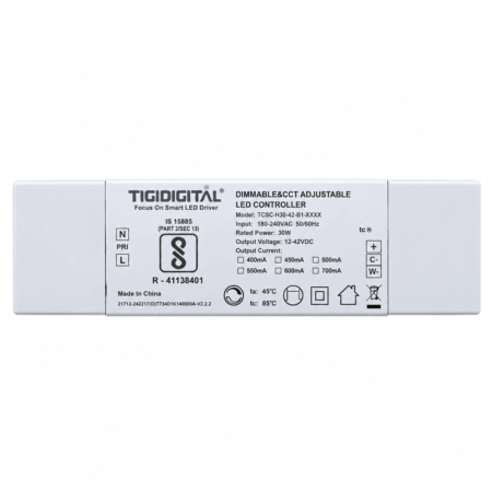 TIGI DIGITAL 30W dimmable LED driver with CCT control